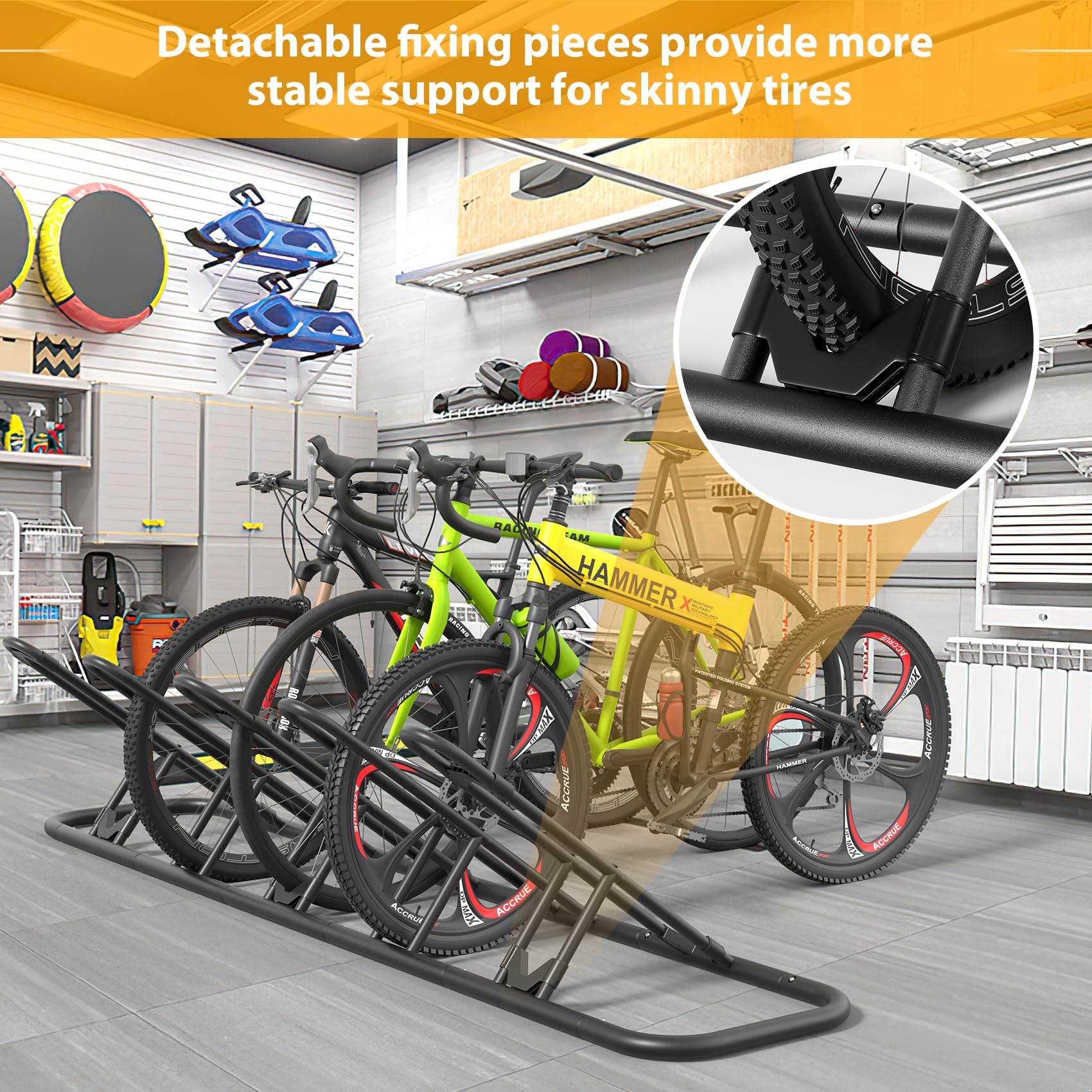Bike Stand Kisangel 2pcs Easy Assembly Bike Rear Racks Bike Storage ...