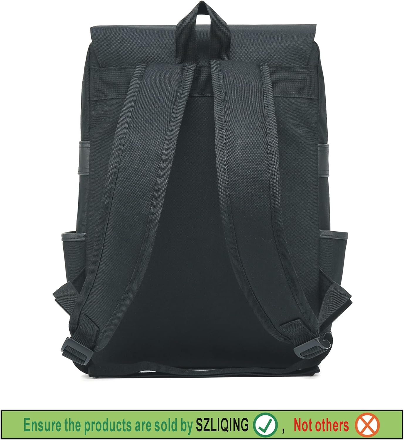 LIZAIDA MENENDEZ Unisex Vintage Laptop Backpack for Women Men,Laptop Bag For Teens,School College Backpack With USB Charging Port, Dark Black