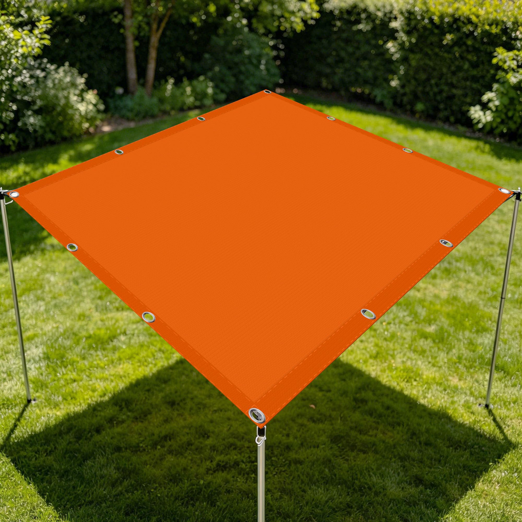 Voile d'ombrage imperméable orange 2.2x2.4 m auvent de terrasse extérieur