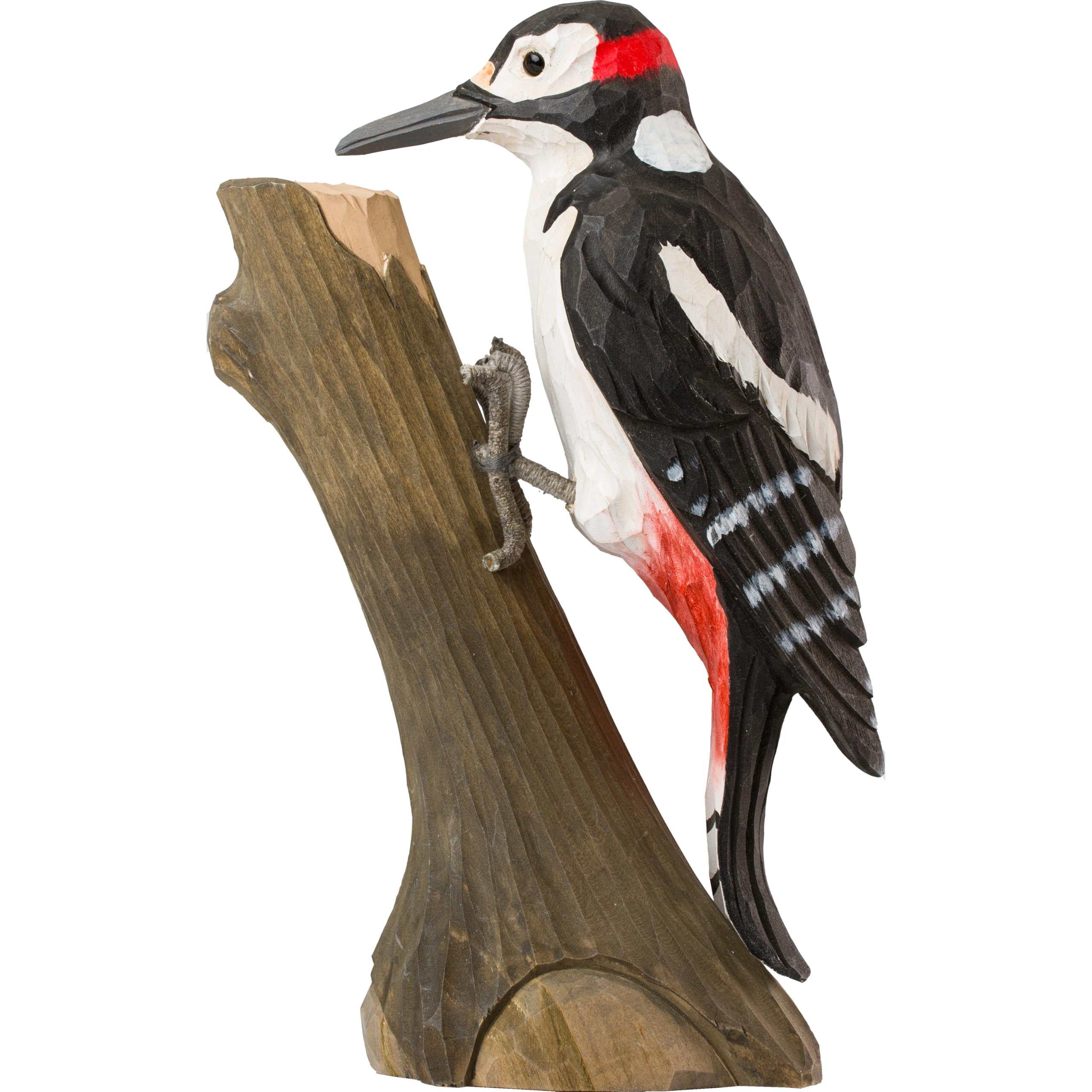 WILDLIFEGARDEN WG451 DecoBird dzięcioł kolorowy - ręcznie rzeźbiony dekoracyjny ptak z drewna - duże ptaki europejskie