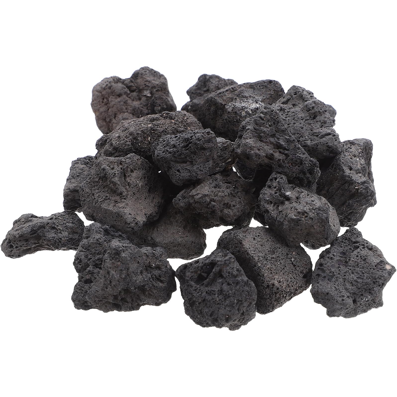Hemobllo Roche Volcanique Naturelle Noire Poreuse 200g 2-4cm pour Décoration Aquarium, Plantes en Pot et Aménagement Paysager, Pierre Volcanique Respirante pour Terrarium et Jardin