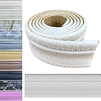 Vista 9 de Yutianli Moldura de Corona Despegar y Pegar Borde de Papel Tapiz Base de Pared Flexible Moldura Trim Autoadhesiva Zócalo de Vinilo Marrón Moldura
