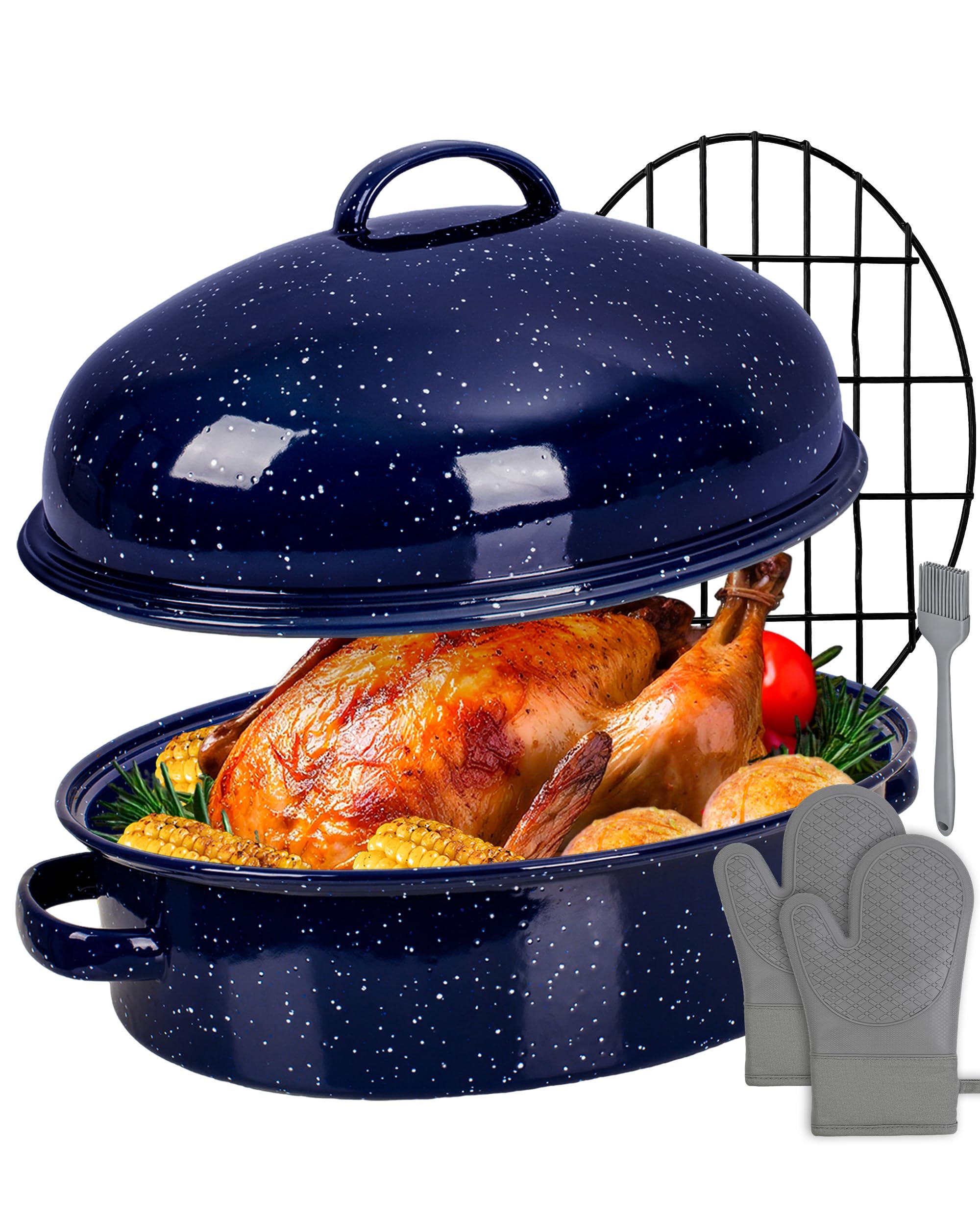 MCCSI Roasting Pan with Lid and Rack