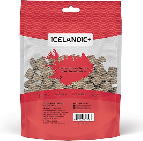 Vista 8 de Icelandic+ Bacalao y camarones Combo Bites Dog Treat Bolsa de 3.0 onzas