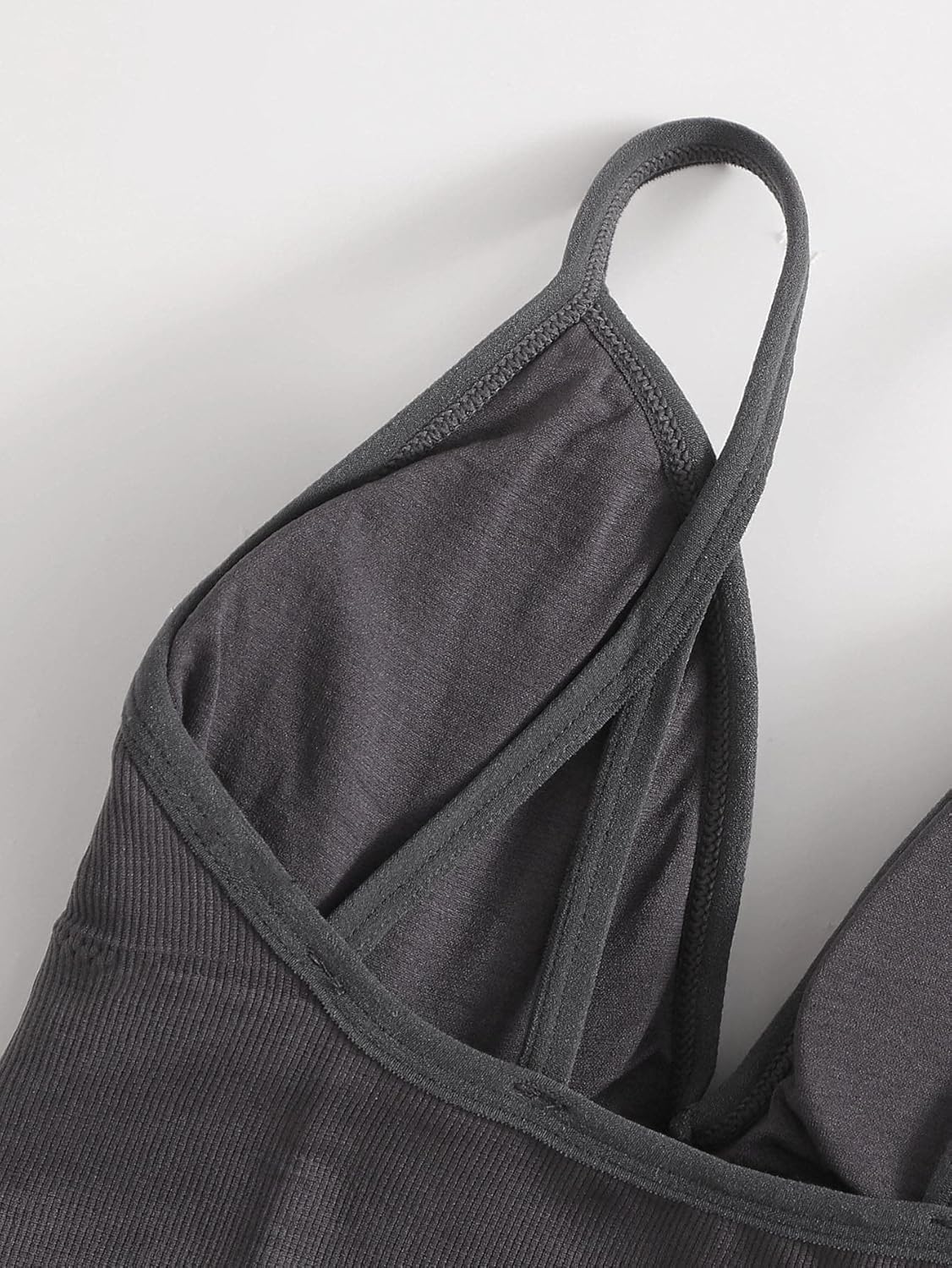 Floerns Women's Solid Seamless Camisole Crop Cami Top Longline Bralette Bra Smock Grey S at  Women’s Clothing store