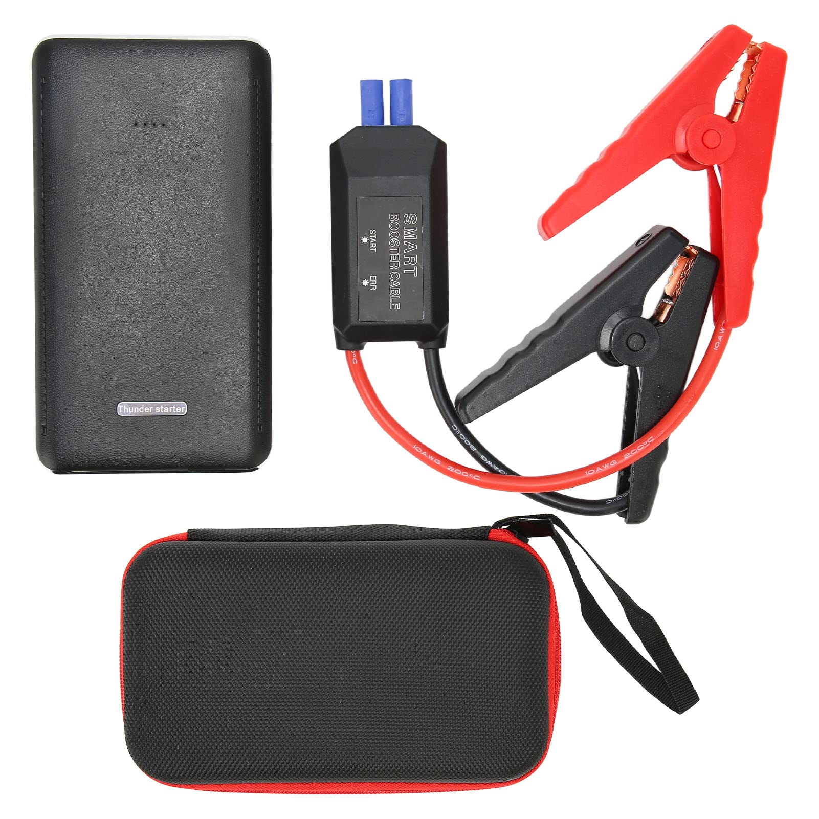 Démarreur de Démarrage 600 A Crête 8000 MAh, Booster de Démarrage de Batterie de Voiture Portable, Bloc d'alimentation Portable pour Moteurs jusqu'à 5,0 L à Gaz 2,5 L avec