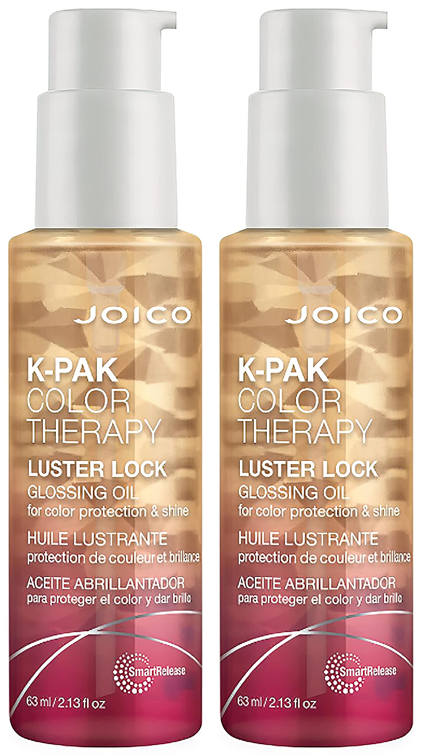 JoicoK-PAK Color Therapy Luster Lock Glossing Oil, For Color-Protection & Shine, For Color-Treated Hair, 2.13 Fl Oz (Pack of 2)