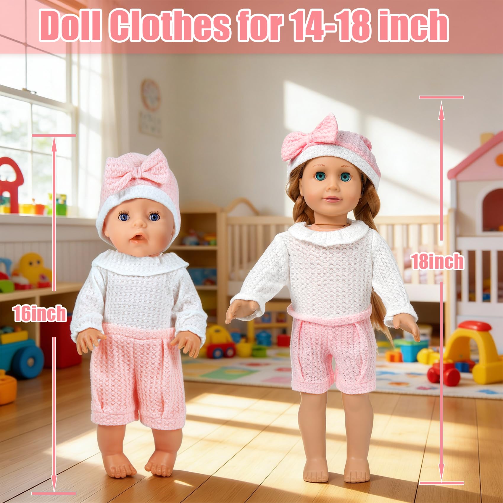 Baby Doll Clothes For 14-17 Inch Baby Dolls, Doll Clothes With Socks - View #2