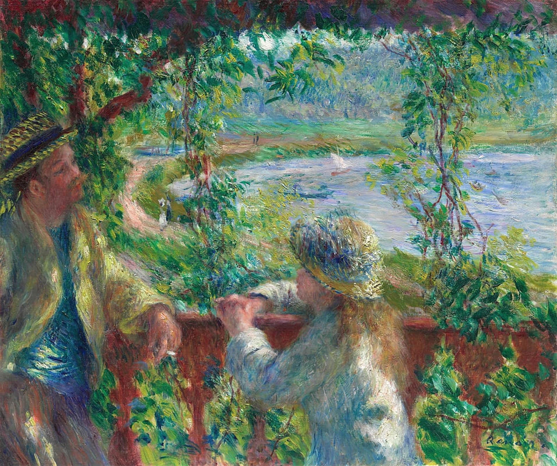 SERENDIPITP Vintage Picture Print on Canvas Wall Art Poster Near the Lake by Pierre Auguste Renoir Artwork Print Poster for Wall Decor 60x90cm