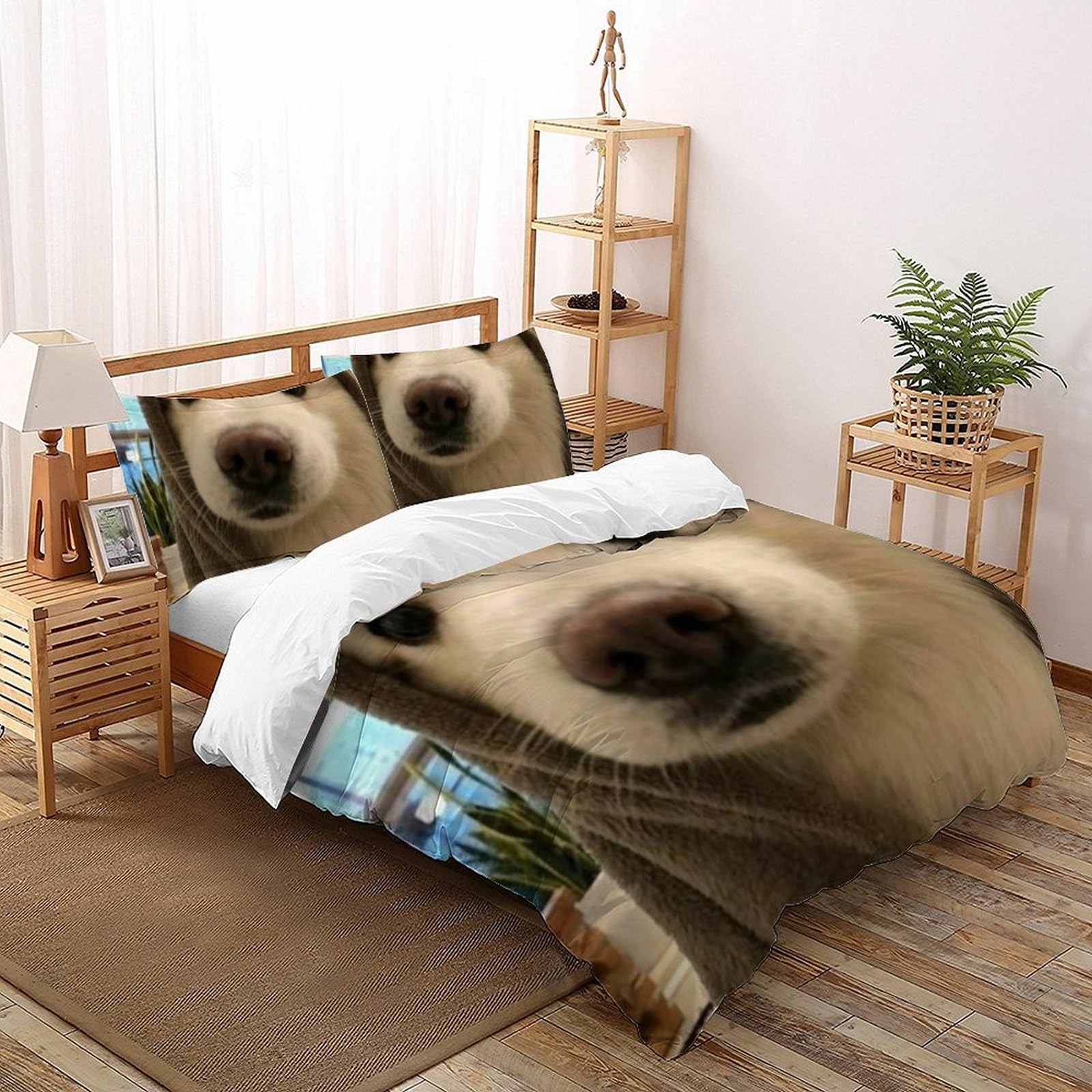 Housse de couette super king chiots microfibre de qualité supérieure animaux land