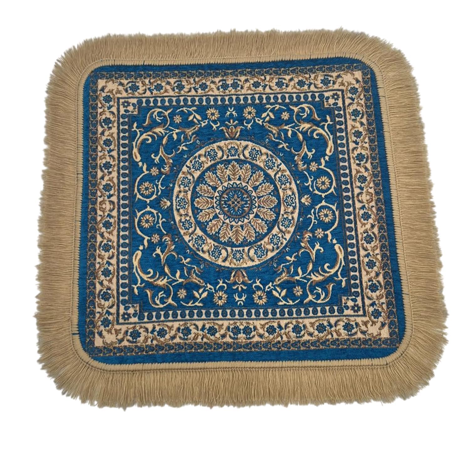 Soft Chenille Prayer Mat - Purple Mandala Design -9