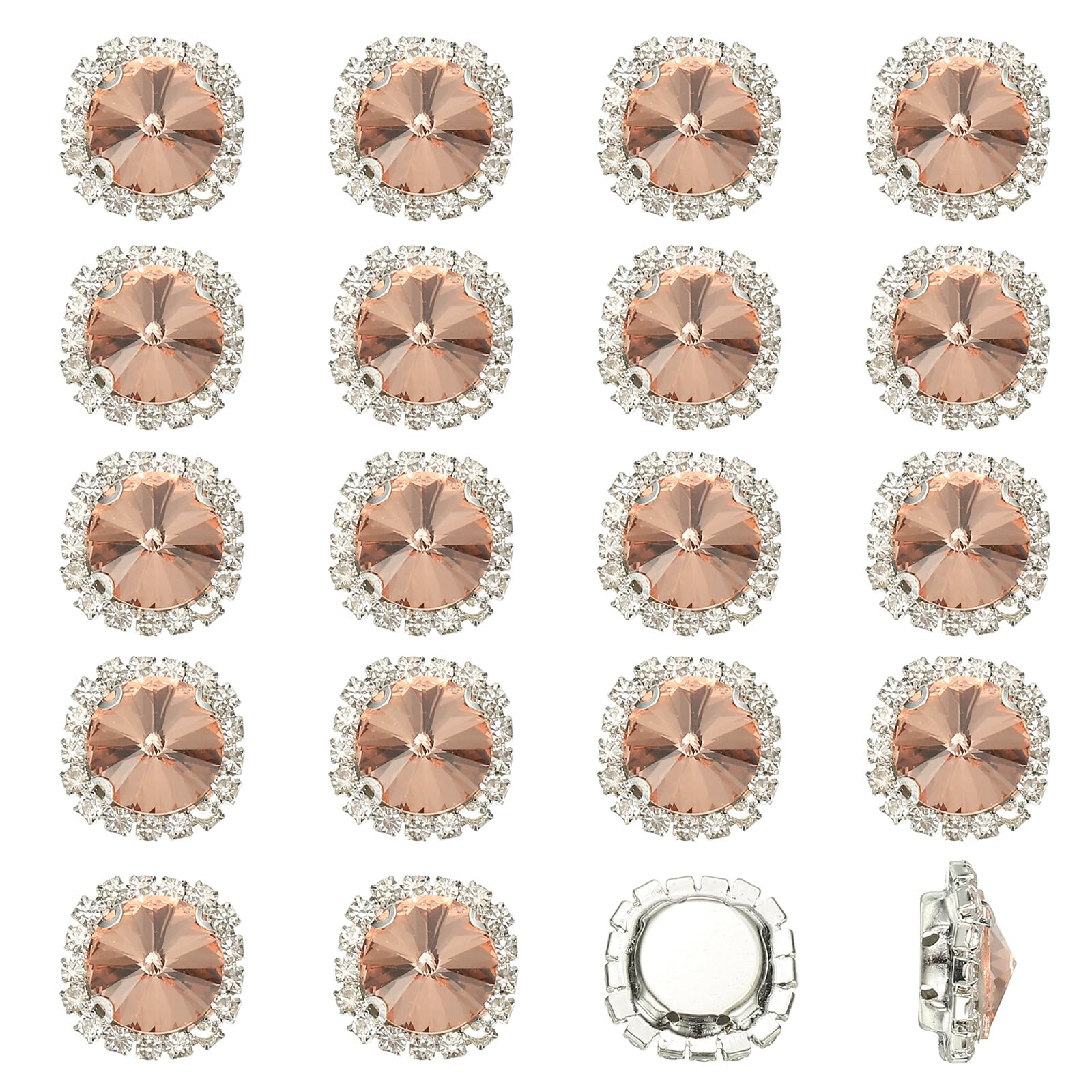 Botones de diamantes de imitación para reparar ropa vieja con gemas de cristal plano PATIKIL