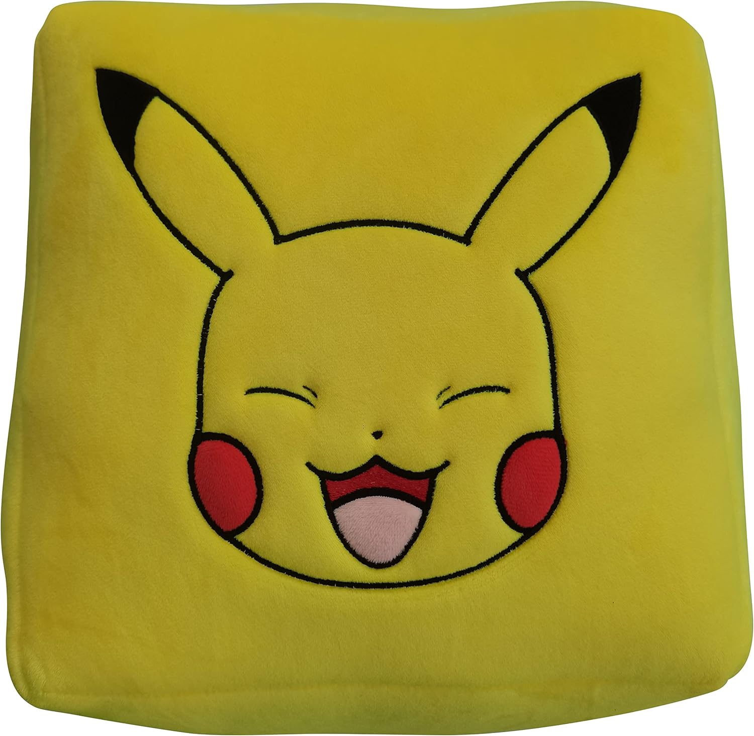 Homadict Pokemon Pikachu Cube Cushion 6 Sides - Decorative Accessories - Soft and Fluffy - Dimensions: 25 x 25 cm - Official Pokemon License, Lemon Tree Square