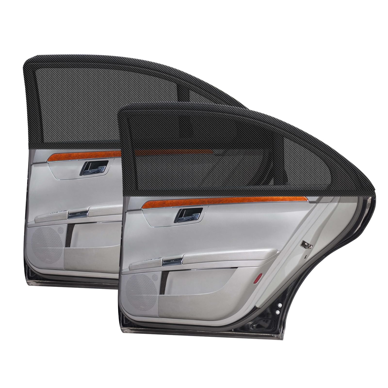 VAPORVERSE 2 Pcs Car Window Sun Shade for Audi Q3 Sportback FJ 2025 2026, Breathable Mosquito Net Mesh Screen UV Protection Travel Accessories,Two Windows