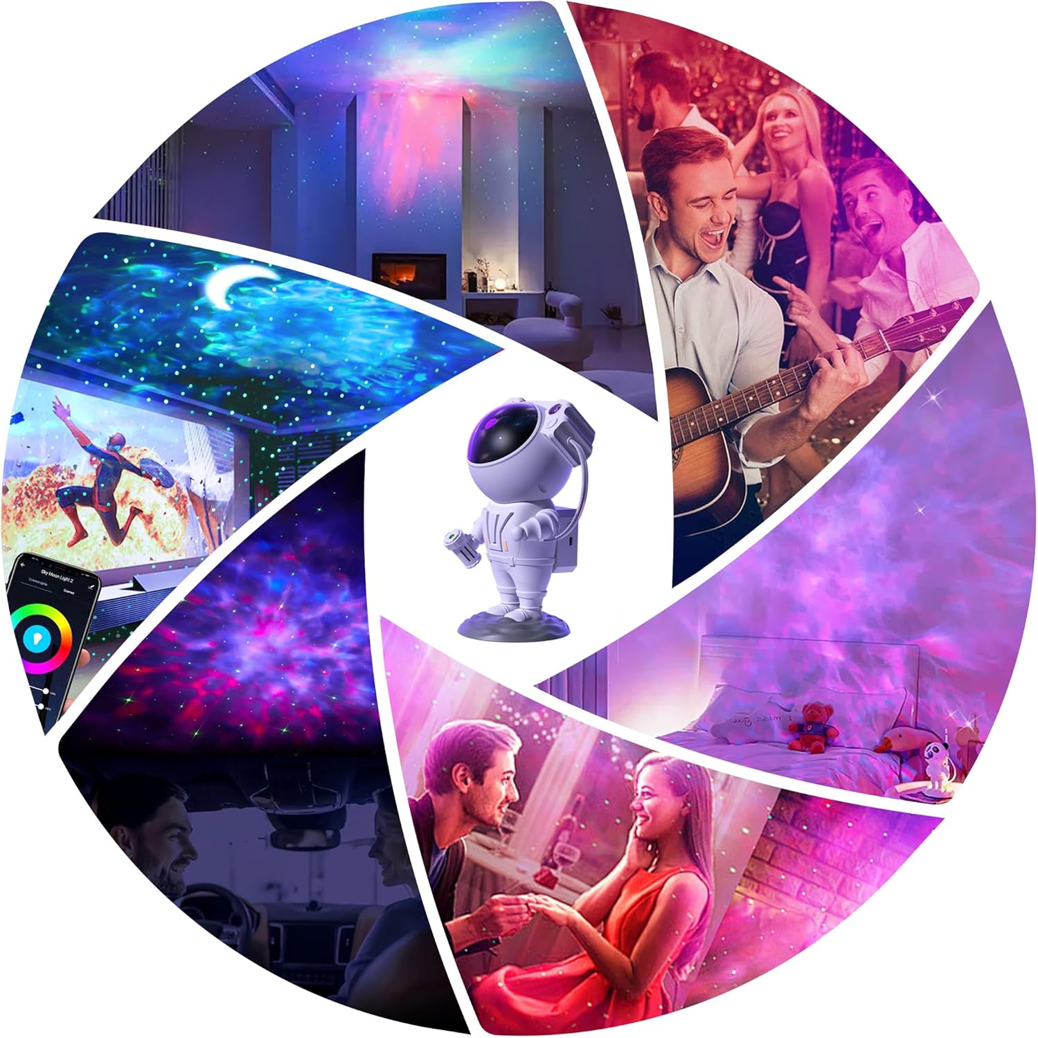 Star Projector Galaxy Night Light - Astronaut Space Projector, Starry Nebula Ceiling LED Lamp with Timer and Remote, Kids Room Decor Aesthetic, for Adults Bedroom Decoration, Party