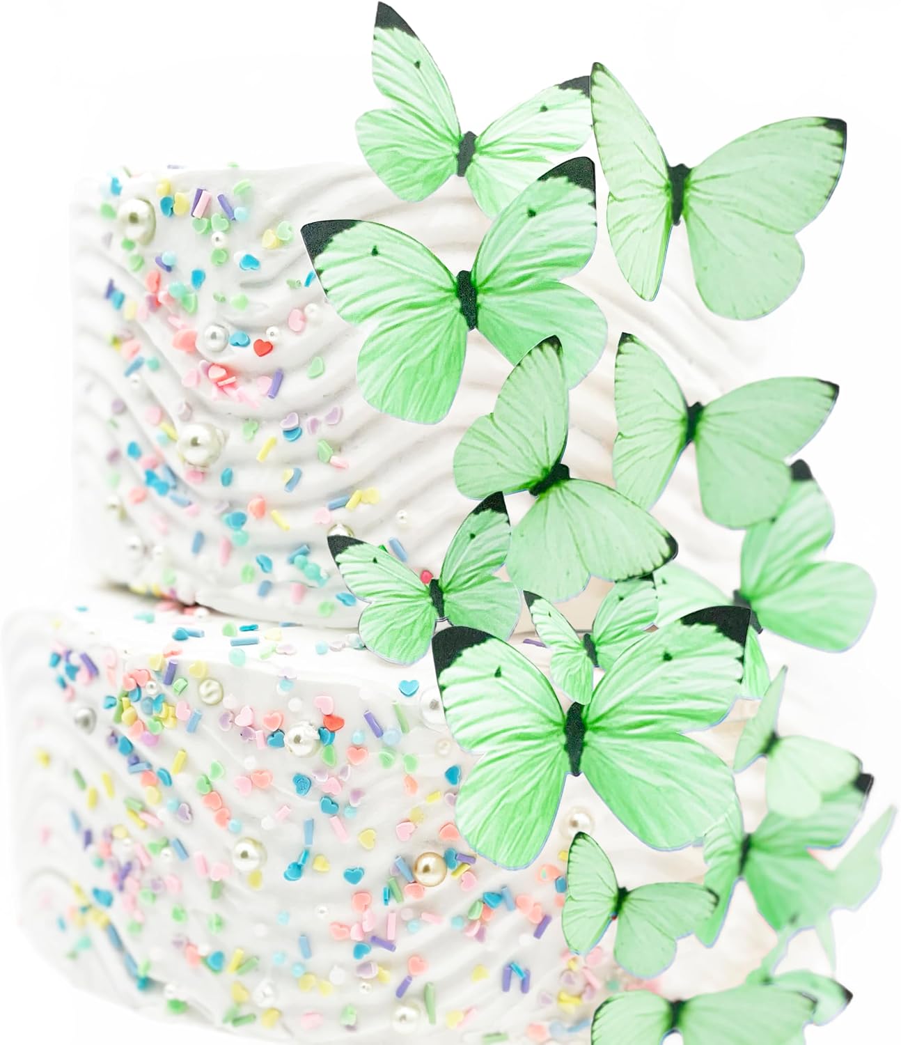 Sugar Robot Edible Butterflies for Cake Decorating- Ombre Monarch Butterfly- Cake Toppers and Cupcake Toppers - Decoration Made in the USA - Premium Crafted (Purple)