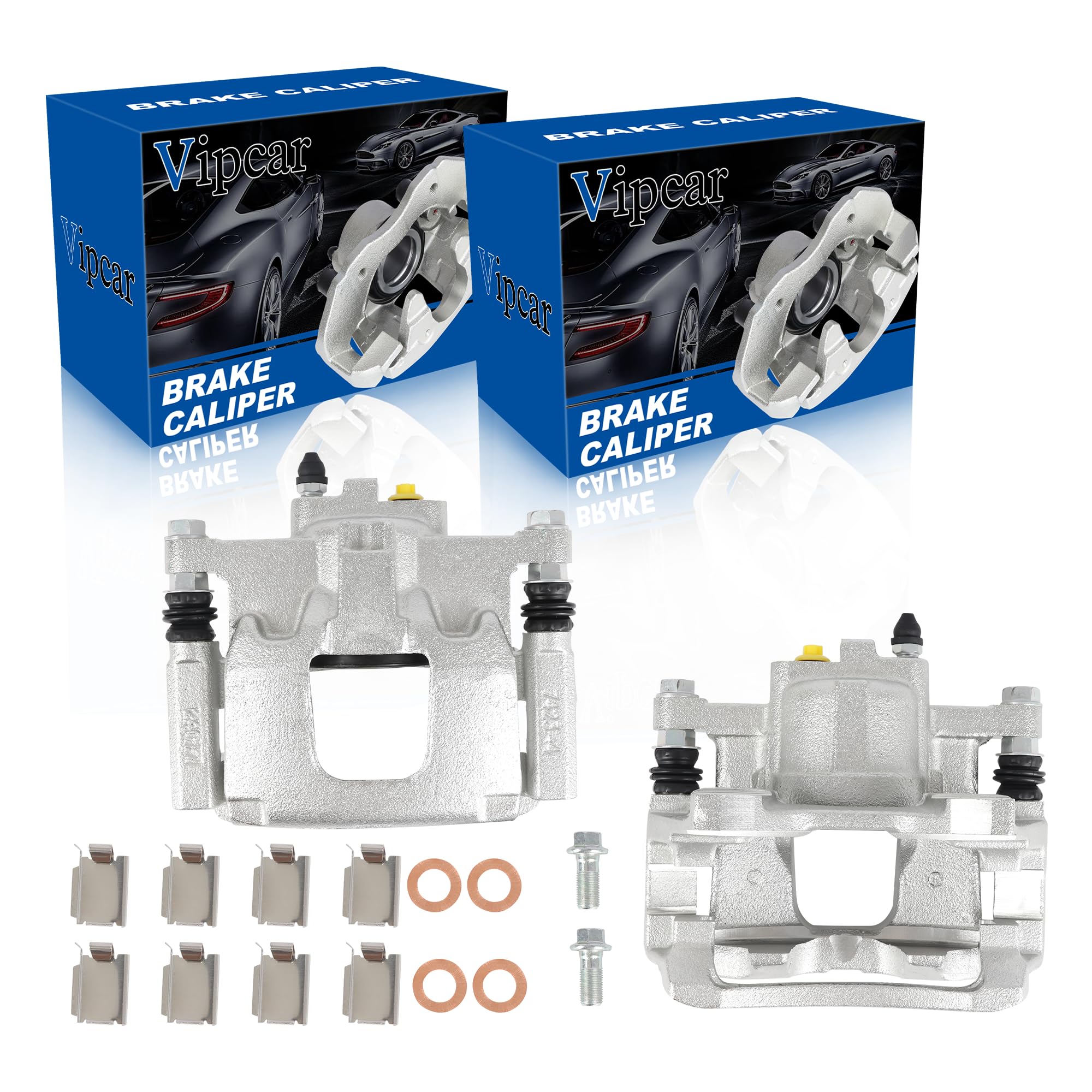 VIPCAR Rear Brake Caliper Set with Bracket – Compatible with 2007–2011 Dodge Nitro, 2008–2012 Jeep Liberty, 2007–2017 Jeep Wrangler, 2018 Wrangler JK