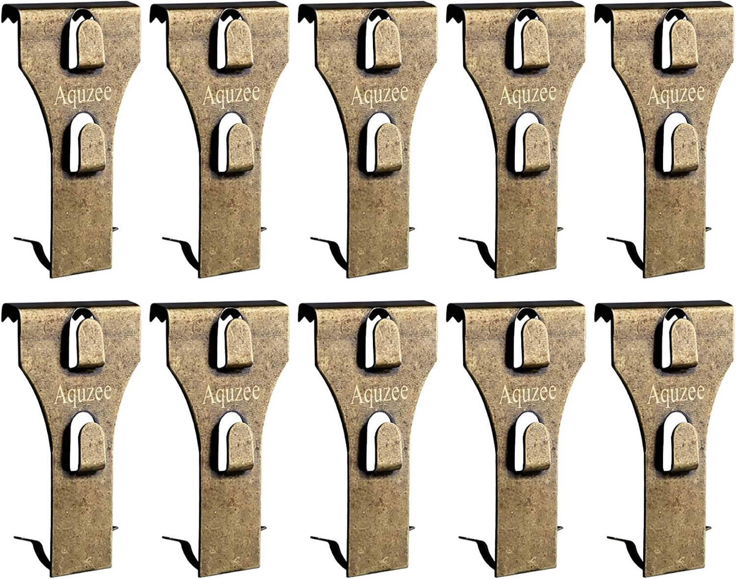 Metal Brick Hooks Clips, 10 Pack Bulk Brick Wall Hooks Hanger for Garland Lights Pictures Hanging - Fits Brick 2-1/4 to 2-3/8 inch in Height