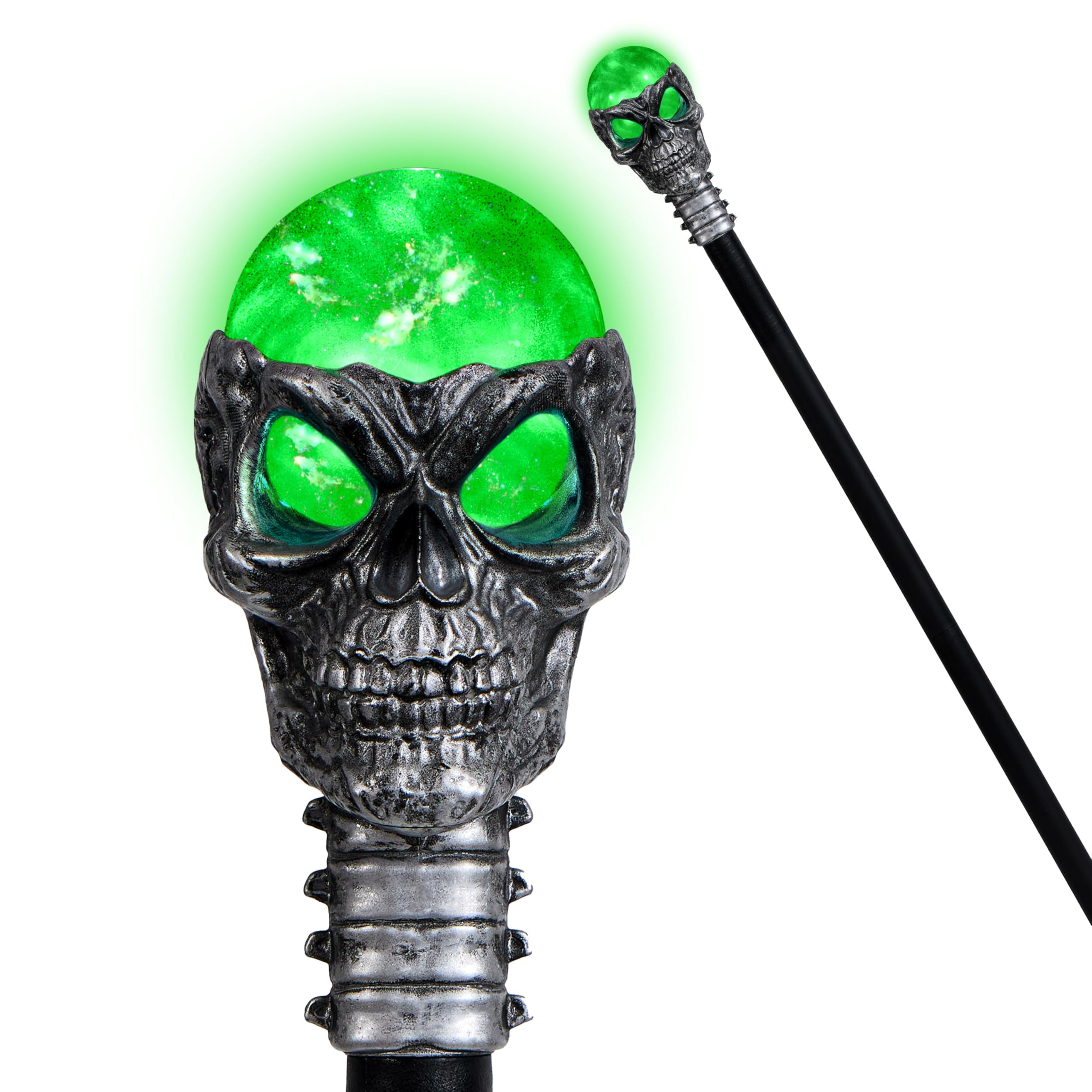 Photo 1 of Spooktacular Creations Halloween Skull Ball Staff Cane