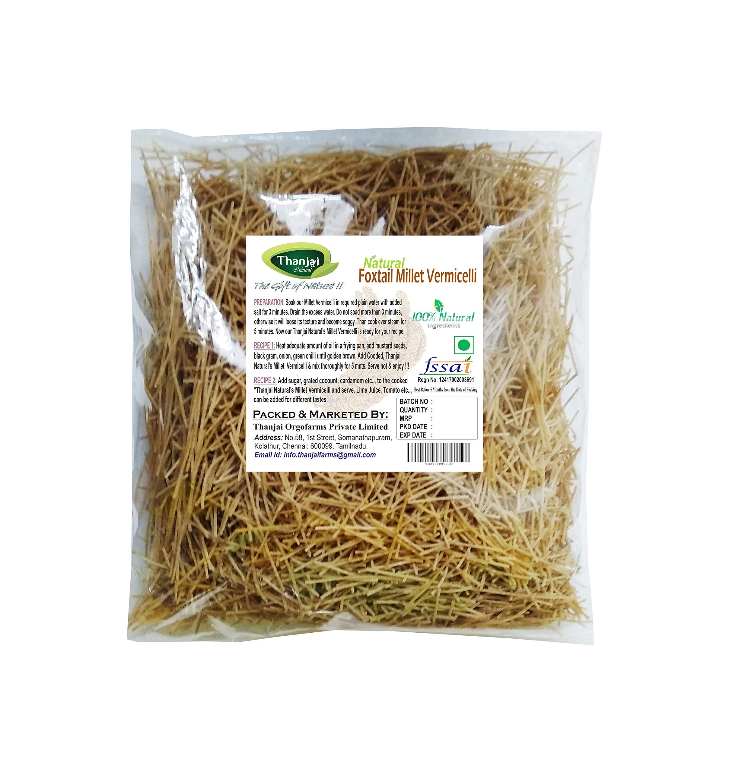 Thanjai Natural Vermicelli 1600 Grams Semiya 8 Varieties (Corn Millet