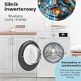 Bomann® Pralko-suszarka | pranie i suszenie w jednym cyklu | pranie 8 kg, suszenie 5 kg | silnik inwertorowy | 1400 obr./min | funkcja pary | zintegrowana pralka z suszarką | WAT 7186 biała