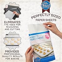 Vista 4 de The Smart Baker, hojas de papel de pergamino precortadas, S, Blanco