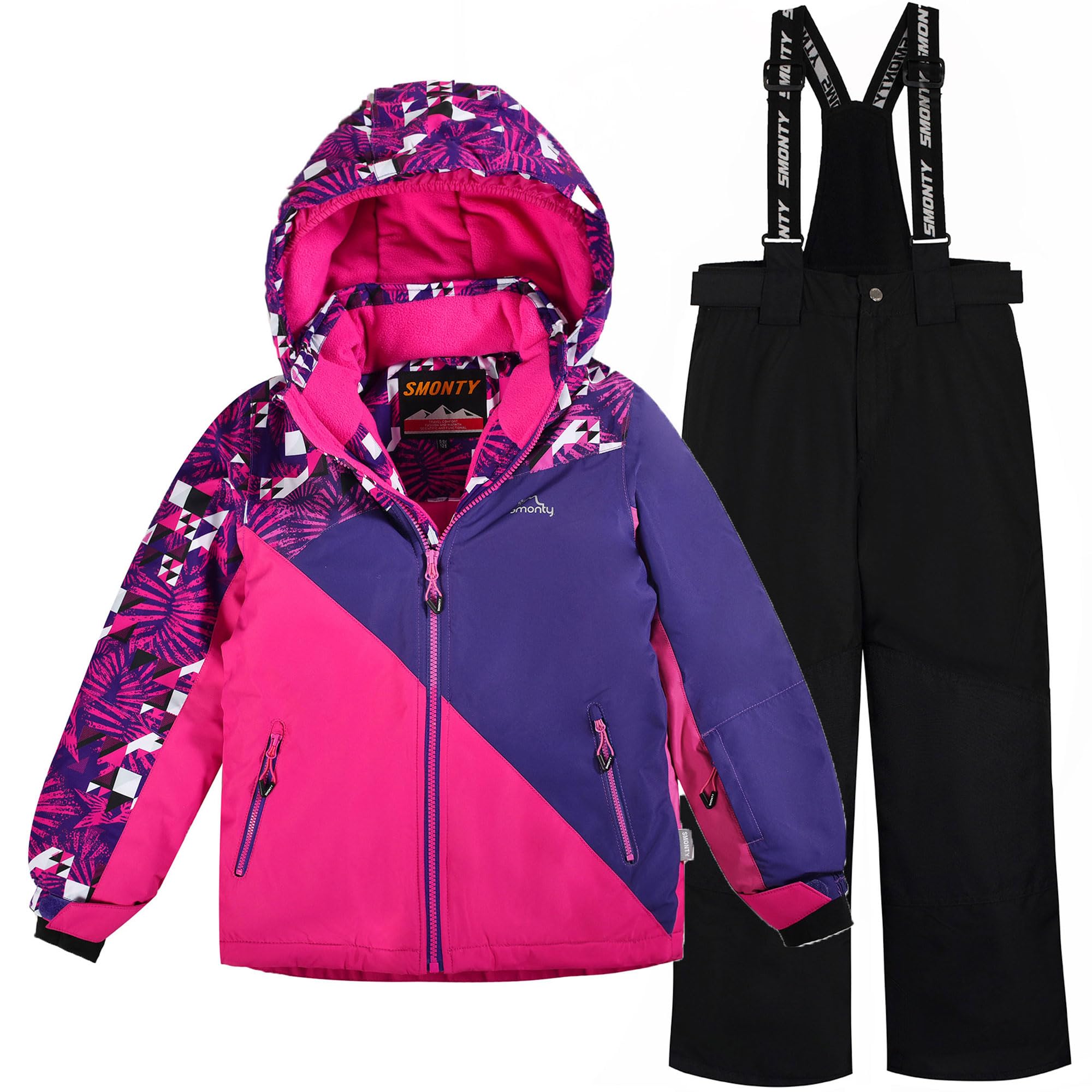 Combinaison De Ski L SERVER Enfant - Imperméable, Coupe-vent, Chaude - Capuche - Pour Fille Et Garçon - Tailles 120-160
