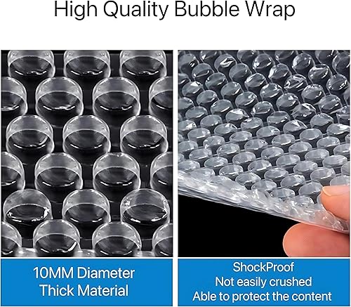 Miniatura 3 de Rollo de envoltura de cojín de burbujas de 12 pulgadas x 350 pies total 316 burbujas pequeñas perforadas cada 12 pulgadas para embalaje cajas de