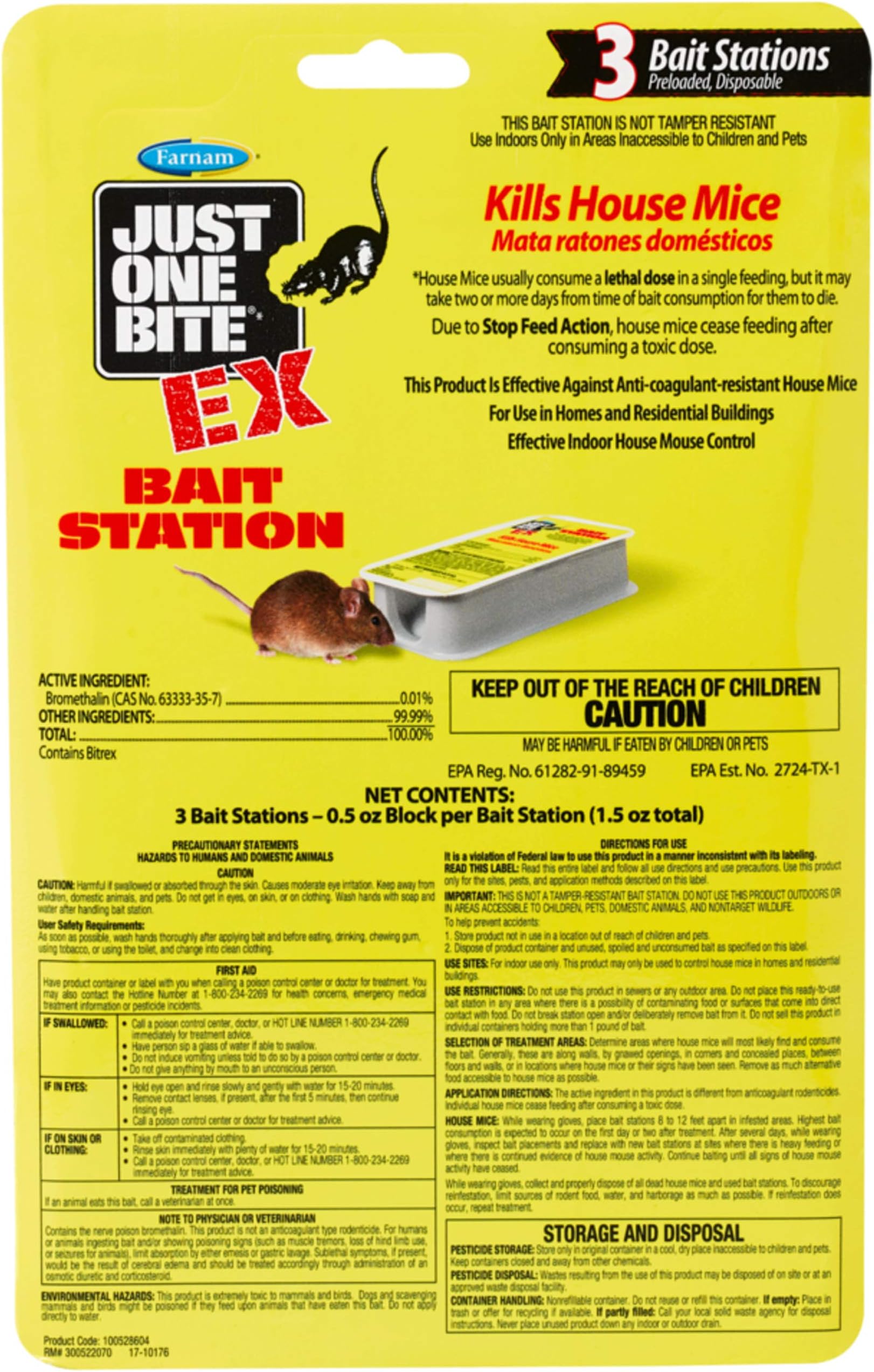 Just One Bite EX Mouse Bait Station 3pk