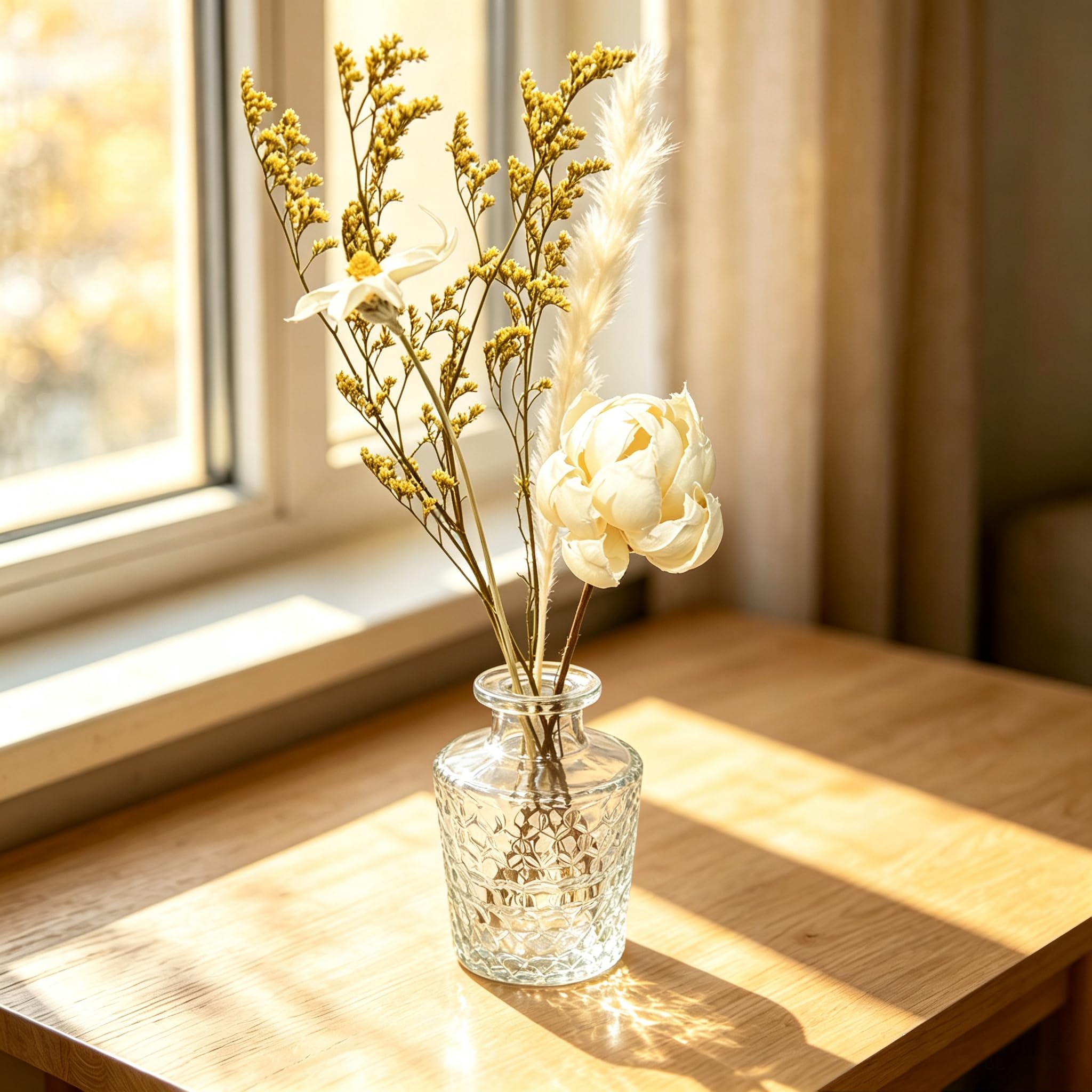 20er Set Mini Glasvasen für einzelne Blumen - Vintage Deko Vasen Klein Klar für Tischdeko Hochzeit Party Wohnzimmer - Blumenvasen Set Tischvasen (8-13cm)