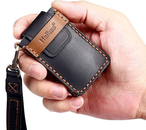 Miniatura 6 de ontto Funda para llave de coche de 5 botones para Cadillac Funda de cuero para llavero con estilo negro