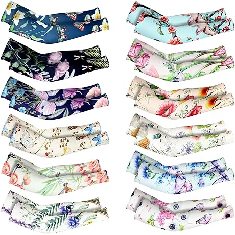 Women Farmers Sleeves UV Sun Protection Arm Sleeve Cooling Cover Gardening Sleeves for Sports 21inch
