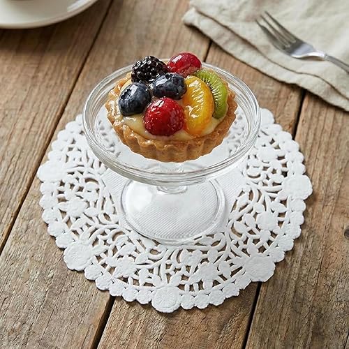 Miniatura 2 de The Baker Celebrations Tapones de encaje de papel redondo blanco (paquete de 100) fabricados en Canadá (5 pulgadas)