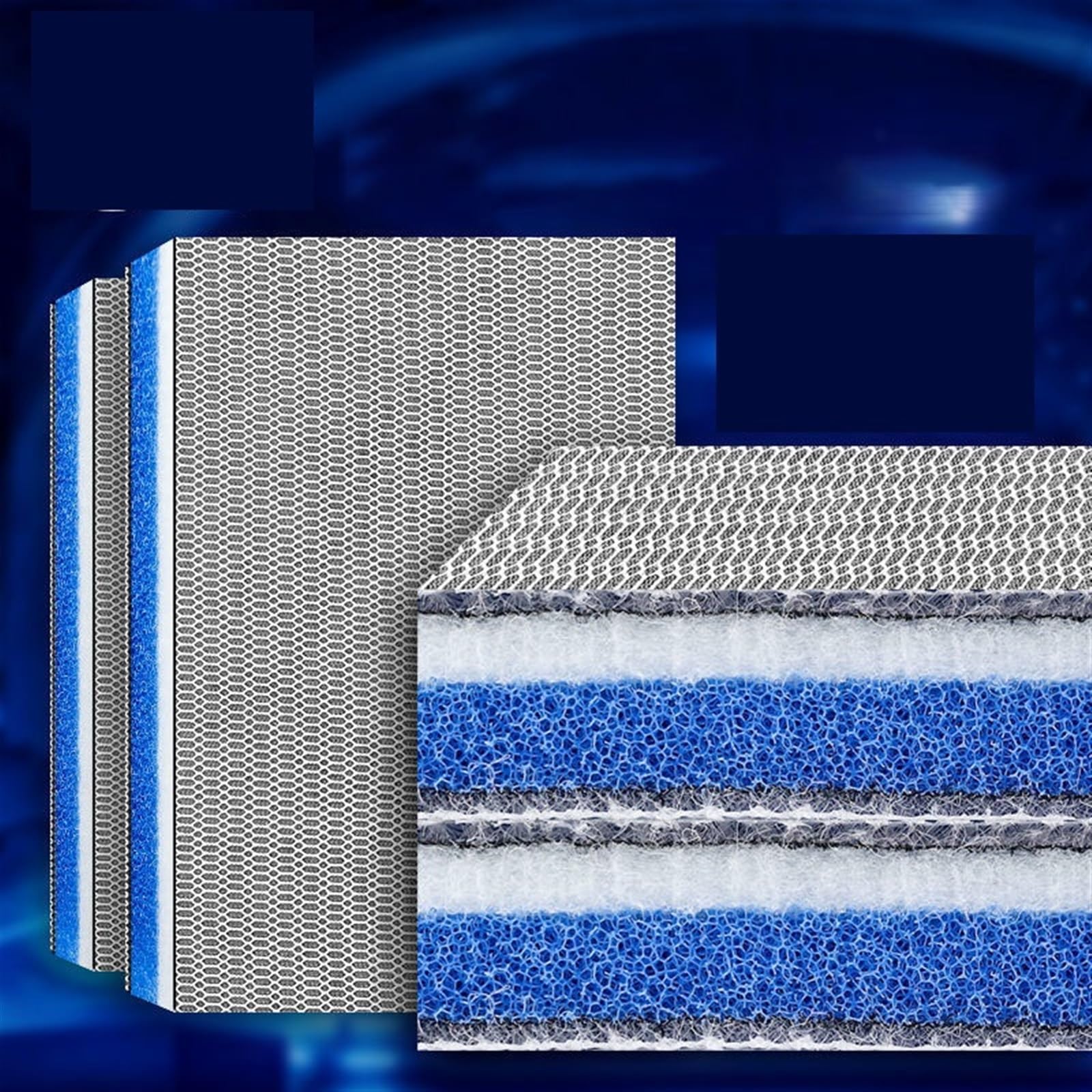 Spugna for ultrafiltrazione for acquari, Allevamento di Pesci, Supporti Speciali, Filtro Senza Colla a 8 Strati, Acquario, laghetto, Filtro for Koi(200x40x2cm)