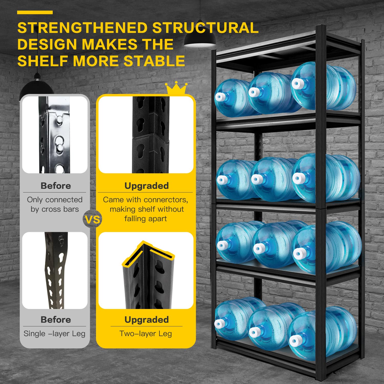 Buy Raybee Garage Shelving Heavy Duty Garage Storage Shelves Metal Basement Shelving Unit with