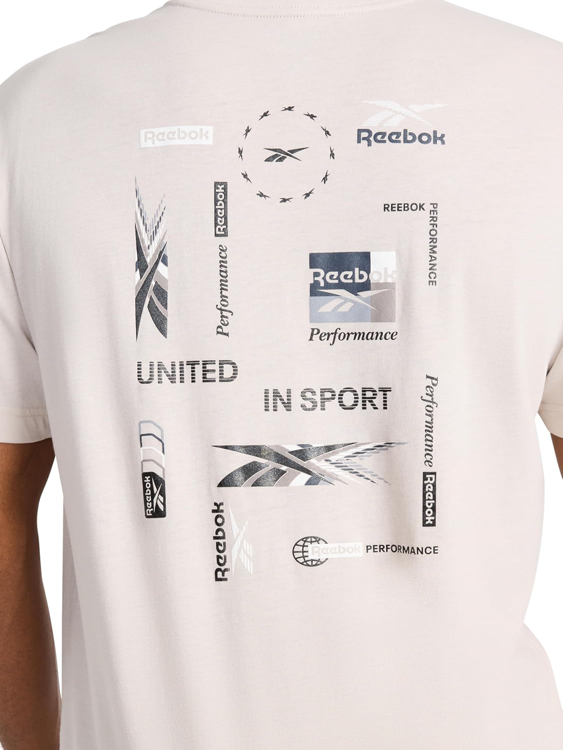 Reebok Mens Small Logo Crewneck T-Shirt, Standard Fit, Lightweight Cotton-Poly Jersey Fabric - Image 5