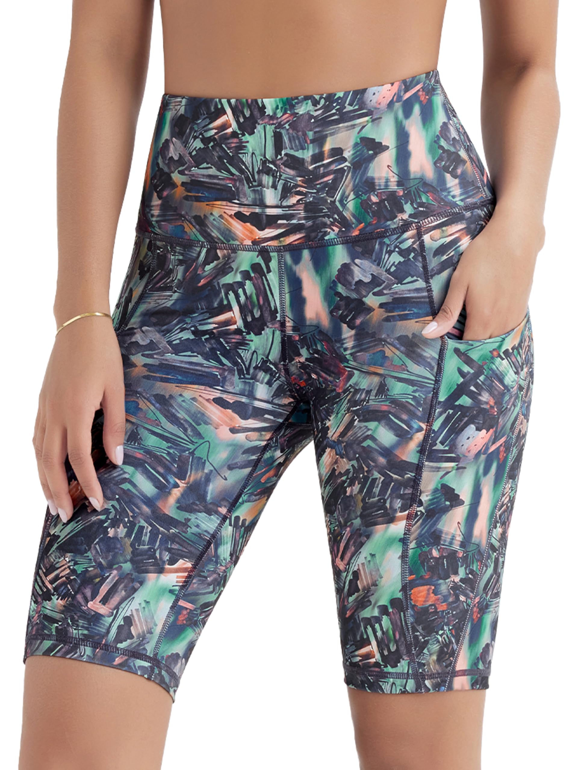 ODODOS Women's Tummy Control Biker Shorts 2.0 with Pockets High Waist Athletic Workout Yoga Shorts-3.5''/ 5"/ 8" / 10" Inseam