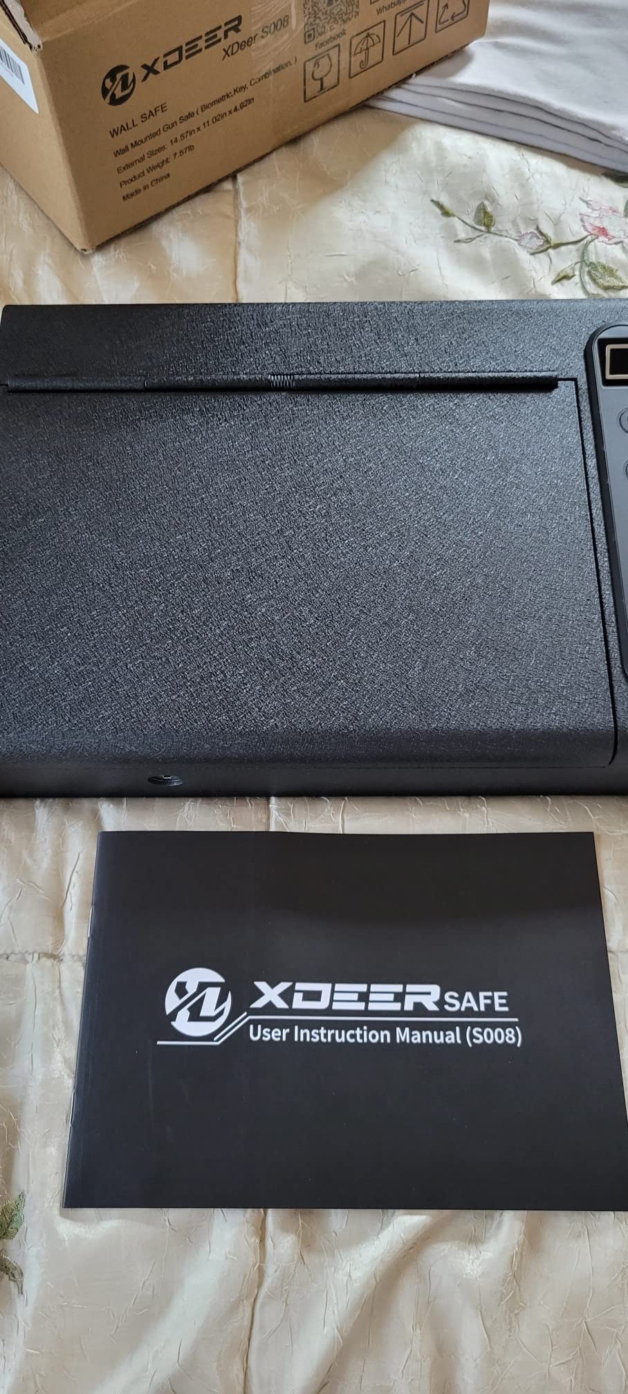 23/mo Finance XDeer Wall Gun Safe, Biometric Gun Safes for Pistols