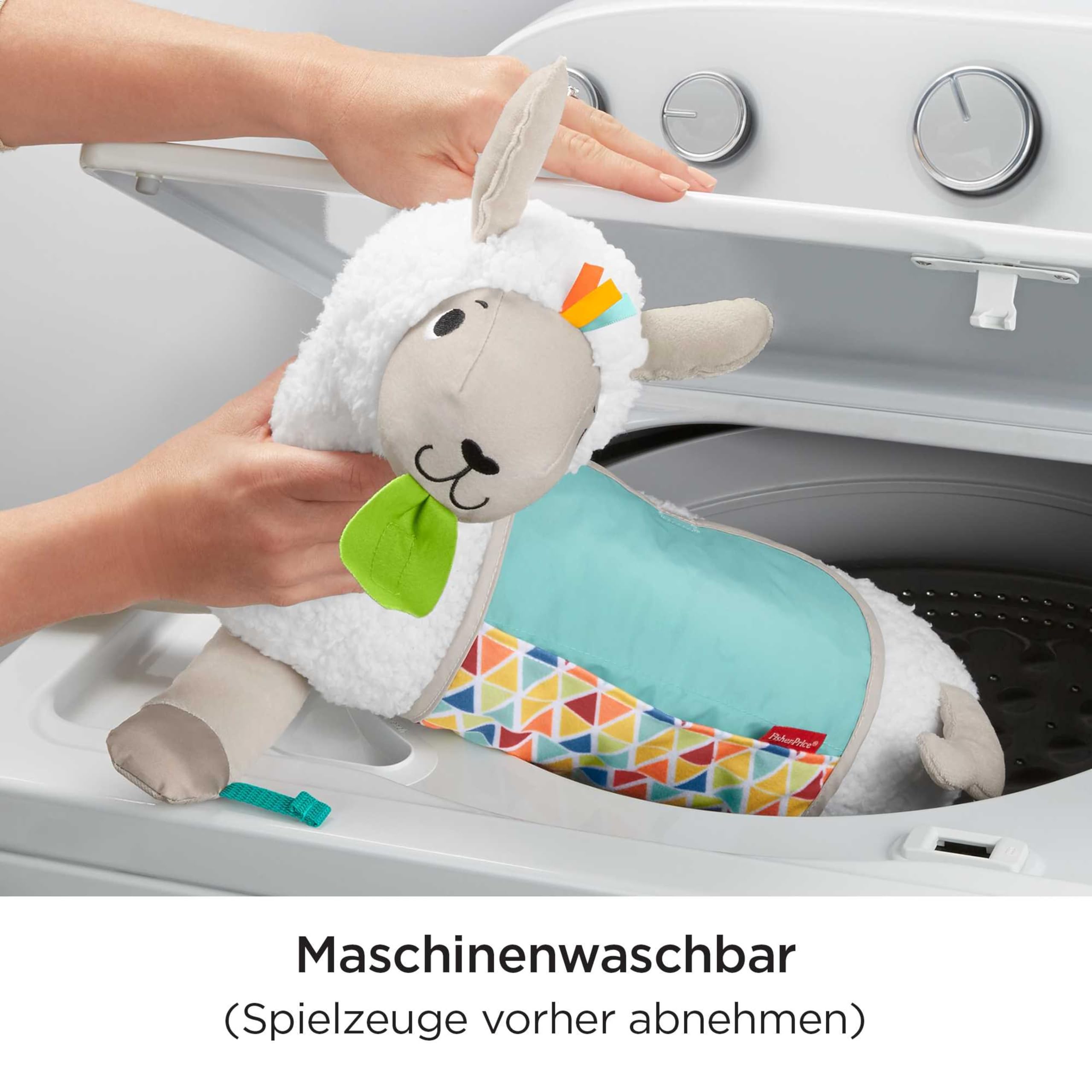 Fisher-Price 4-in-1 Lama Spielkissen zum Spielen in Bauchlage, mit 4 Spielmöglichkeiten, 3 Mitnehm-Spielzeugen und beidseitig bedruckter weicher Decke, für Babys ab der Geburt, GLK39