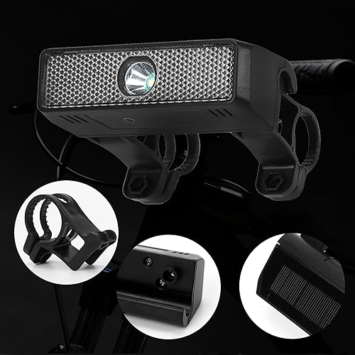 Miniatura 5 de Faro de bicicleta, luces solares para bicicleta, luz delantera de bicicleta inteligente, LED intermitente para bicicleta, lámpara de advertencia de