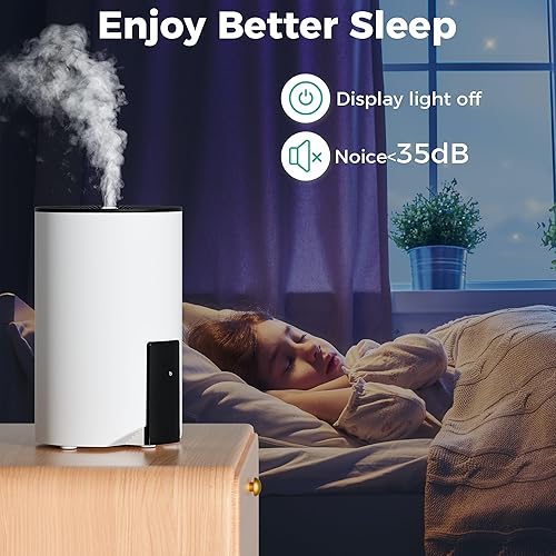 Miniatura 4 de Humidificadores para dormitorio, habitación grande, hogar, humidificador de niebla fría de 4L para aplicación inteligente y control de voz, difusor