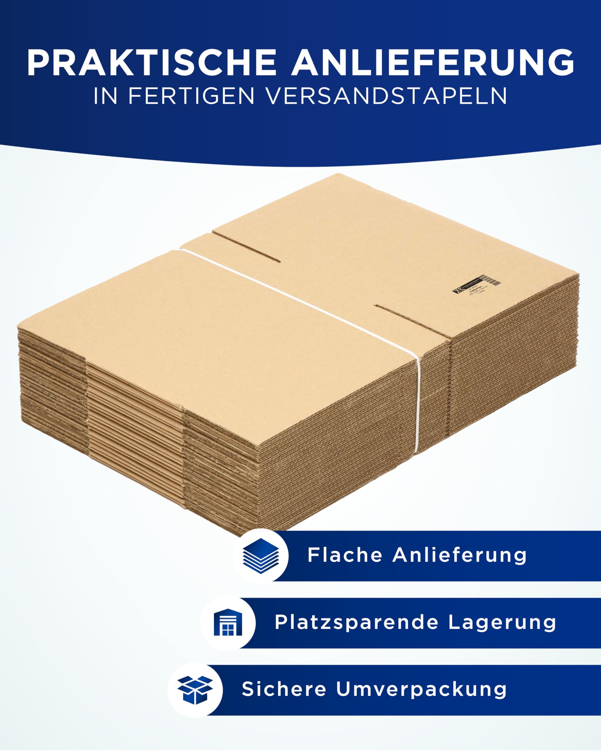 KK Verpackungen Versandkartons 330 x 240 x 160 mm Braun 1-wellig (Außenmaß 336 x 246 x 172 mm) | 100 Stück, Faltkartons Kartons geeignet für Versand als DHL Paket DPD Hermes GLS Paketklasse S (KK24)