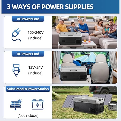 Miniatura 9 de Refrigerador de automóvil de 12 V, refrigerador portátil de 21 cuartos de galón con evaporador de expansión de soplado, -4   68  1224 V CC y 120-240