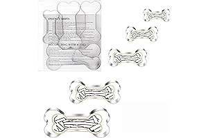 5 Pcs Dog Bone Cookie Cutters Set, Making Delicious Dog Bone Biscuits...