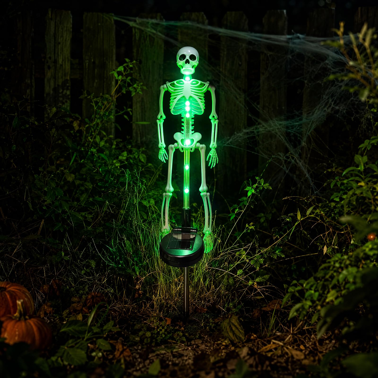 Solar Skeleton Yard Stake Halloween Garden Decorations Outdoor Green