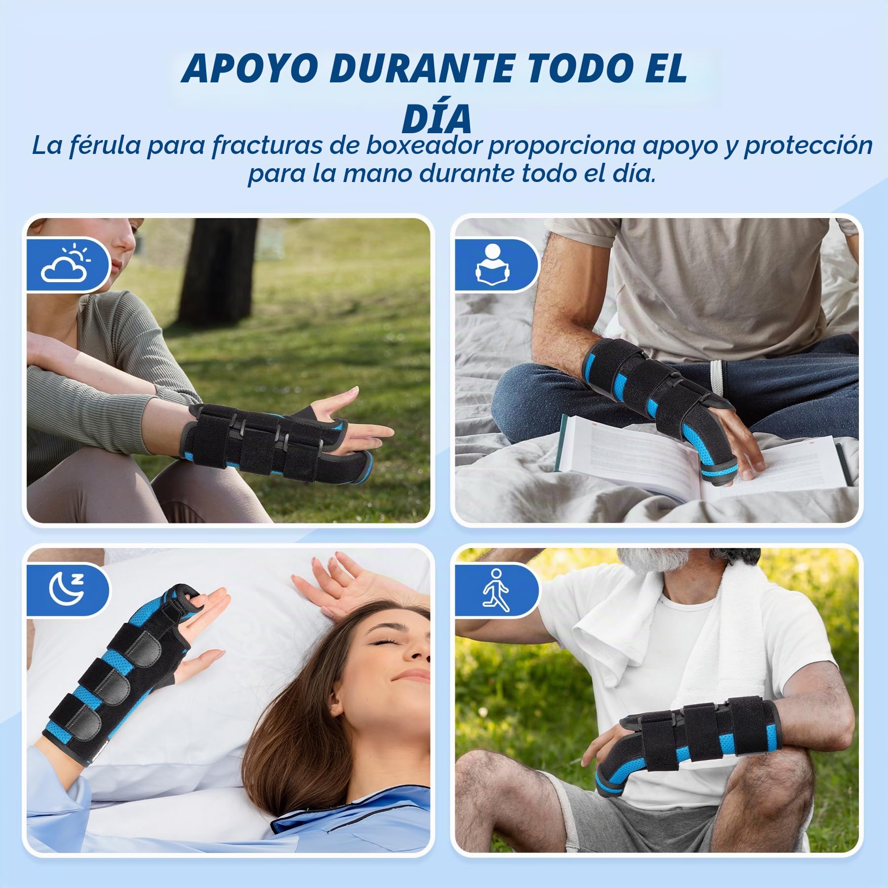 Boxer fractura férula, cubital canalón férula mano derecha, el 4 º y 5 º metacarpiano dedo férula mano ortesis, boxeador ortesis de mano y muñeca para mujeres y hombres, derecha, M