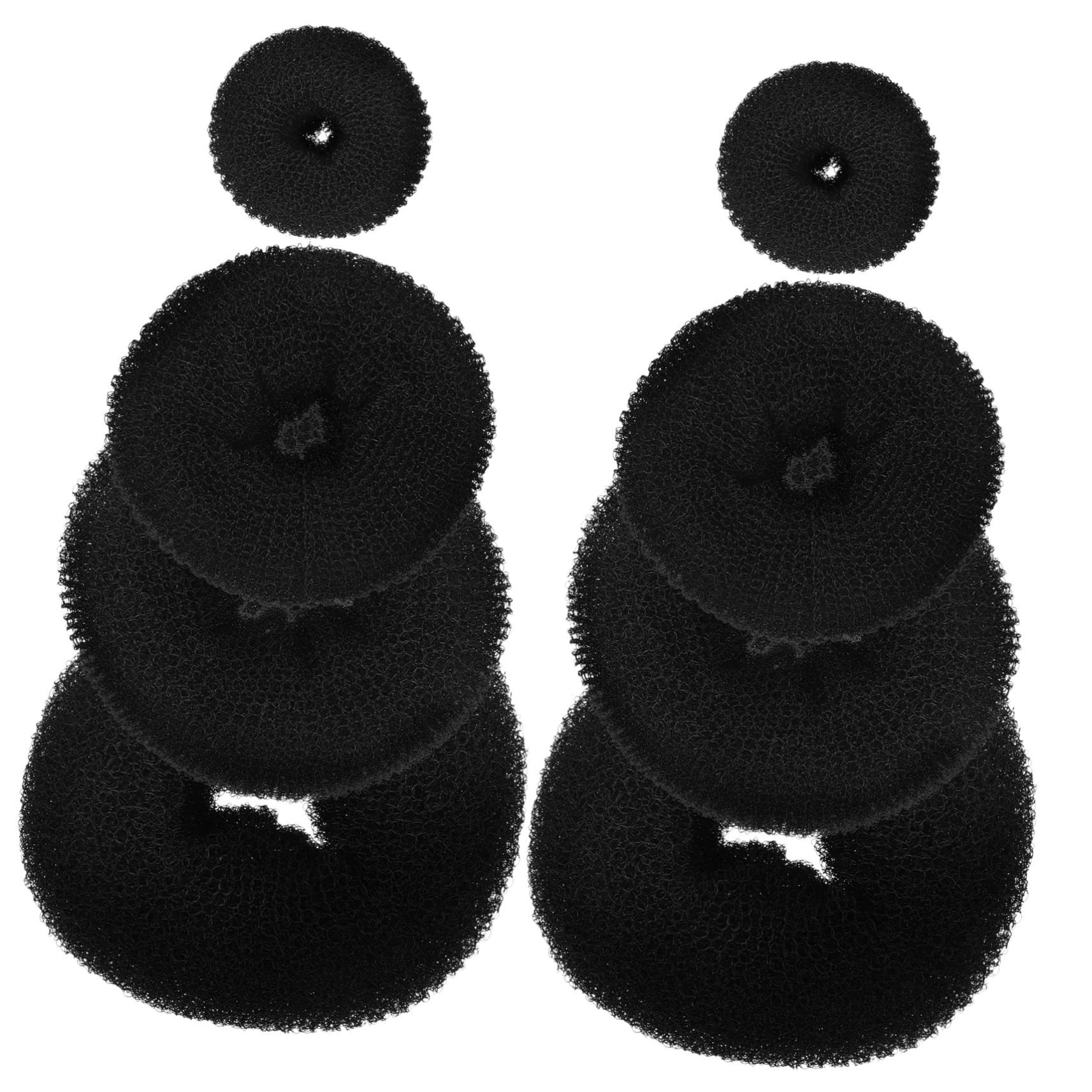 FRCOLOR Piezas plancha de pelo de donut herramienta de peinado femenino moldeador de moño de pelo reutilizable enchufes ferramentas moldeador de moño de pelo pequeño suministro femenino