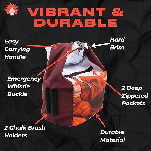 Miniatura 2 de Cubo de tiza para boulder al aire libre y gimnasio escalada en roca  Patrones de diseño colorido del parque nacional natural  Cierre de duradero y