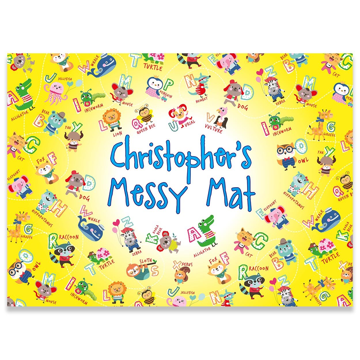 Paper Themes Play Mat for Kids - Arts & Crafts Splash Mat - Animal Alphabet (75 x 55 cm)
