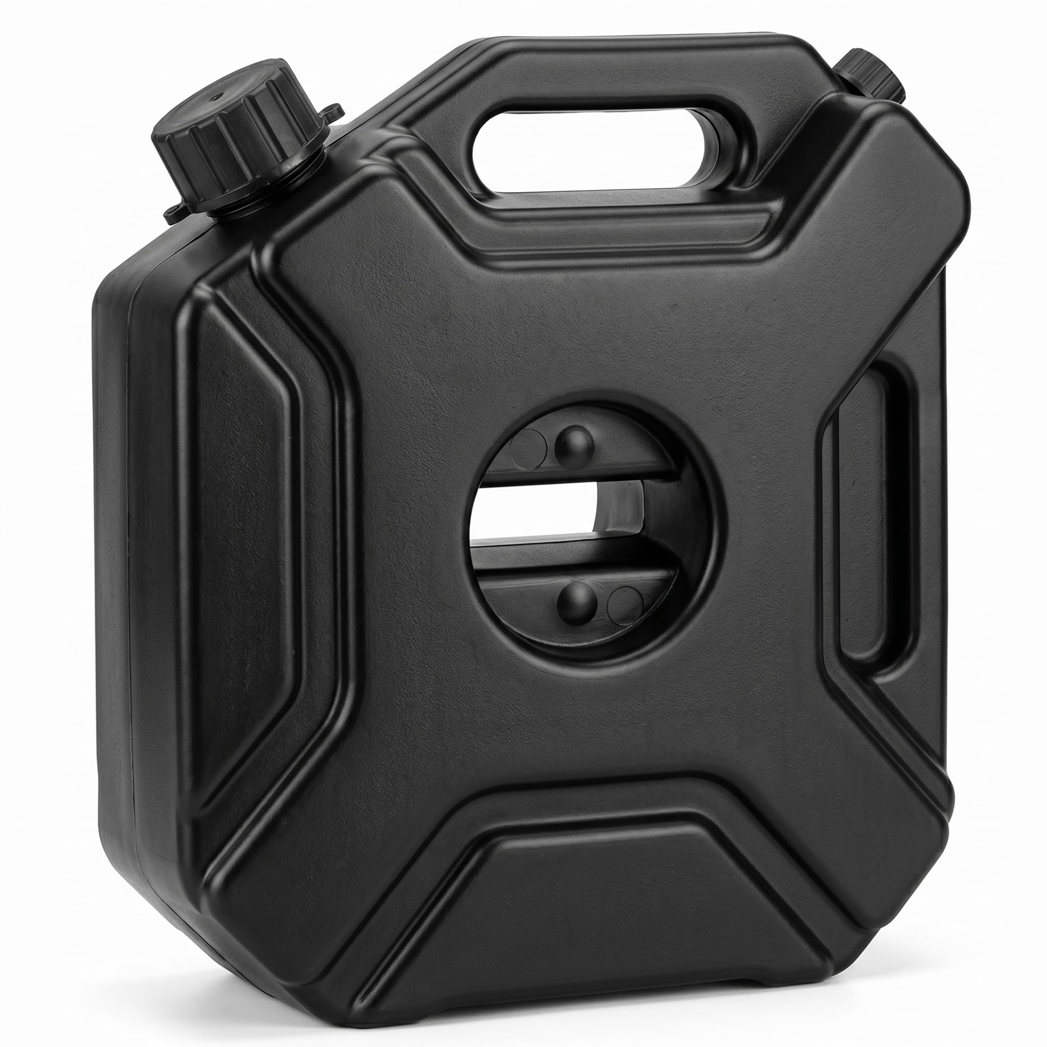 Tanque de gasolina portátil, lata de gasolina de plástico antiestático de gran capacidad de 5 litros - Contenedor de almacenamiento de combustible portátil con asa para automóviles y motocicleta